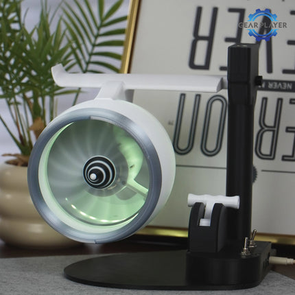 Turbojet Fan Style Single Head Mist Humidifier Blowing Feature RGB Lighting Effects for Bedroom Living Room Office Desk Air Humi