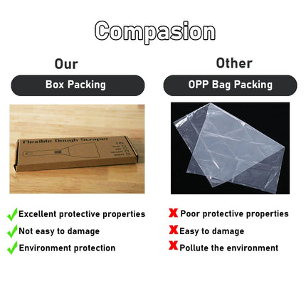 Pizzathome Flexible Scraper Anti-heat Shockproof Spatula Food Grade Non-Stick Scratch Resistant Dough Cutter Flexibility Scraper