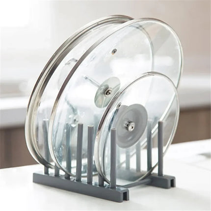 Plastic Dish Rack Kitchen Supplies Storage Draining Racks Removable Shelf Plate Pot Lid Rack Household Storage Organizer Gadgets