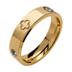 Four-Leaf zircon ring (size 8)