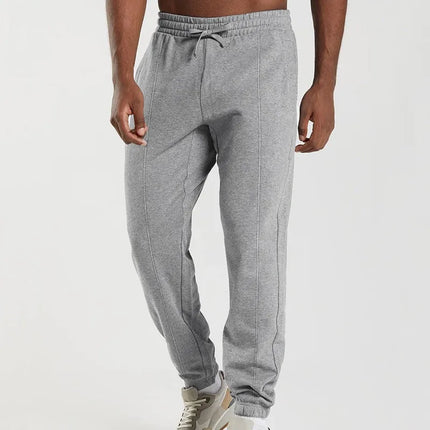 Men Sweatpants Olive Green Joggers Drawstring Waist Knit Pants Navy Blue Casual Pants Charcoal Black Slim Fit Lightweight
