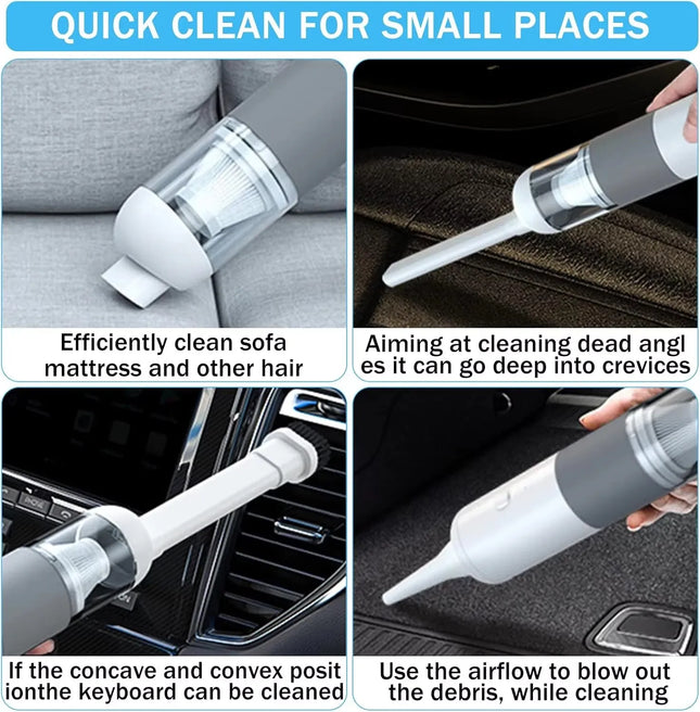 Handheld Portable Auto Vacuum Cleaner Mini Cordless Car Vacuum Cleaner Dust Buster Rechargeable for Car Home Office