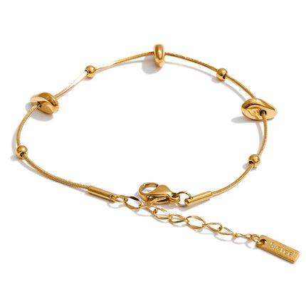 Yhpup Gift New Style Stainless Steel Exquisite Chain Necklace Bracelet Bangle Set Gold & Platinum Plated Stylish Unique Jewelry