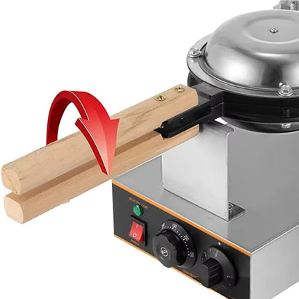 HomeWise Double-head Electric Egg Bubble Waffle Maker 1.4KW Non-Stick Snack Machine with Timing Function Egg nest size 3*2.5cm