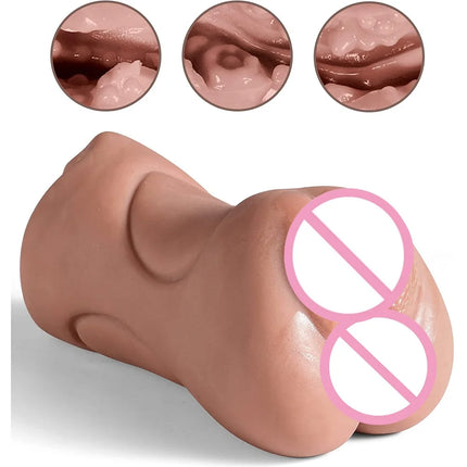 Realistic Vagina Sex Toys Masturbation For Men Deep Throat Artificial Real Pussy Oral Male Masturbator Realistic  Vagina