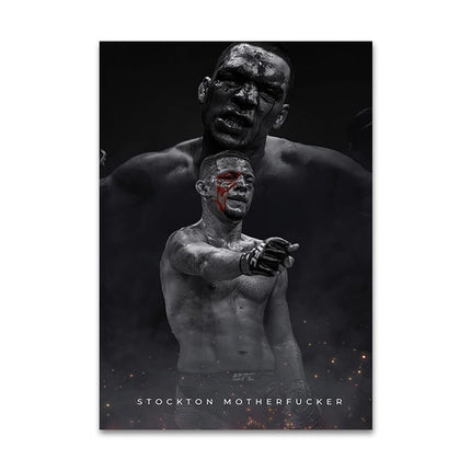 Boxing Fighting Star Canvas Wall Art Print Poster MMA Decorative Painting Modern Home Decor Boxing Sports Lover Gift Unframed
