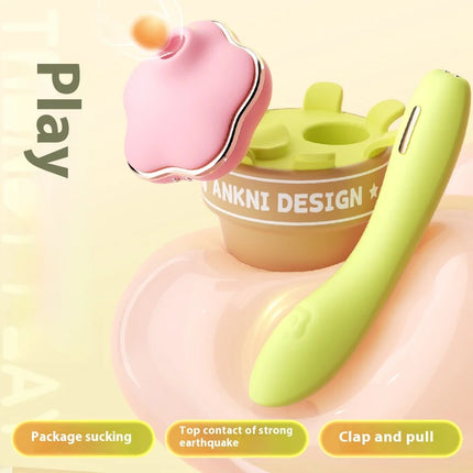 2-in-1 Vibrator Clit Sucking Orgasm Dildo Vibrator G-spot Orgasm Woman Sex Toys Clitoral Stimulator Adult Products Clitoral Suck