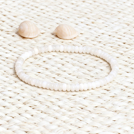Natural Stone White Jade Abacus Bead Bracelet 4*2mm String for Positive Energy Healing Reiki Protection Good Luck Charm Jewelry