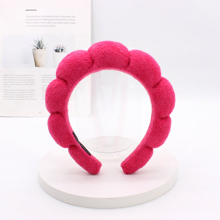 Women Girls Sponge Co Spa Makeup Bubble Terry Cloth Headband Puffy Retro Hair Bands Soft Hairband Headwear