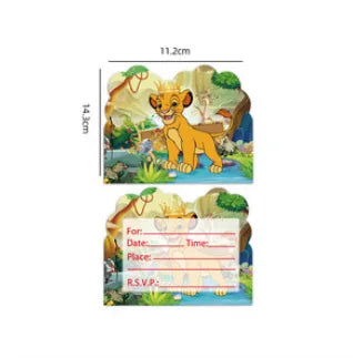 Lion King Birthday Party Decoration Simba Tableware Plate Cup Balloon Set Banner Backdrop Gift Bags Sticker Kids Party Supplies