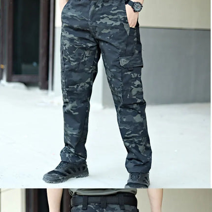 New Tactical Work Pants Men Outdoor Cargo Trousers Multi-pocket Waterproof Pant Autumn Spring Outdoor Workwear Hiking Trousers