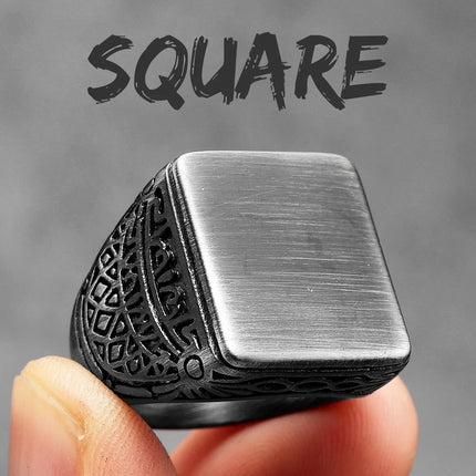 Retro Geometry Texture Men Rings Stainless Steel Women Fashion Jewelry Punk Trendy Luxury New In Accessories Gift Wholesale