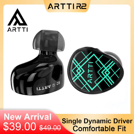 ARTTI R2 In-Ear HiFi Earphones 10mm Beryllium Diaphragm Dynamic Coil Wired IEMs Monitor Headphone with 0.78 2pin 3.5/4.4mm Plug