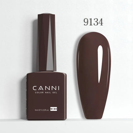 9ml CANNI Gel Nail Polish HEMA FREE TPO FREE Round Brush Gorgeous Color Soak Off UV LED Semi Permanent Gel Varnish Winter Nails