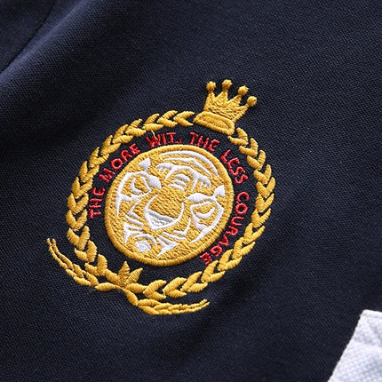 New men's polo shirt Europe America Royal leisure advanced pure cotton high-end embroidery luxury refined top original design