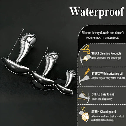 Metal Anal Plug P Spot Stimulator Prostate Massager Wear Outdoors Butt Plug Wearable Sex Toys for Men and Women Adult Sex Toys
