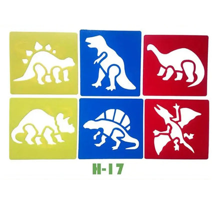 6PCS/Set Drawing Stencils for Kids Washable Reusable  Learning Themed Primary Shape Template for Kid Toddlers Preschool TMZ
