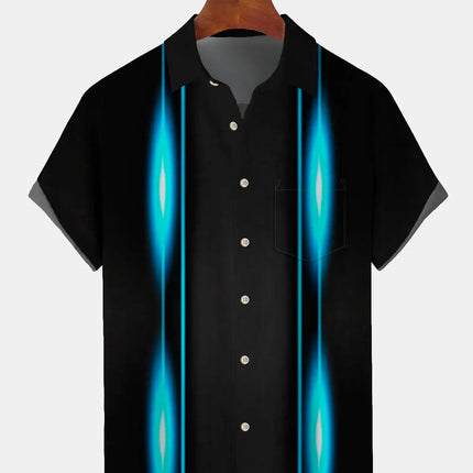 New Hawaii Spring/Summer Fashion Leisure Street Walk Tourist Beach Printed Full Open Short Sleeve Button Shirt, Quick Shipping