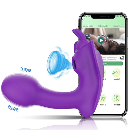 Wearable Sucking Panty Vibrator Butterfly Vibrators Dildo Adult Sex Toys For Women APP Vibrating Egg Vaginal Clitoris Stimulator