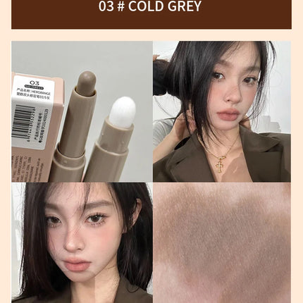 Nose Shadow Bronzers Contouring Makeup Pen Natural Grey Brown Three-dimensional Face Matte Shadow Cream Contour With Brush