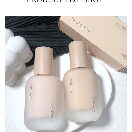 JOCO Yayasan Cecair Wajah Krim Liputan Penuh Concealer Pemutihan Pelembap Perlindungan Kalis Air Tempat Gelap Tatu Kontur Makeup