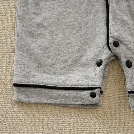 Summer Boys And Girls Plain Casual Pajamas Comfortable Cotton Short Sleeve Baby Clothing Bodysuit