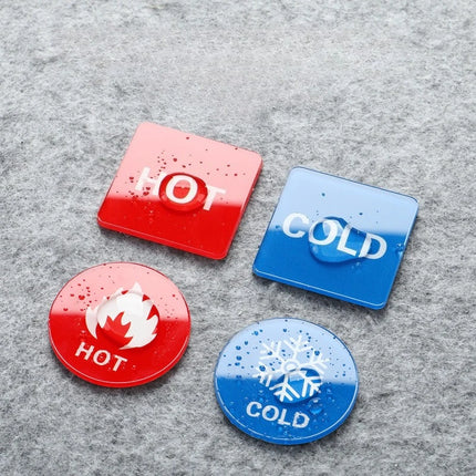 Acrylic Hotel Bathroom Bathroom Faucet Hot and Cold Water Prompt Sign Toilet Hot and Cold Water Logo Sticker