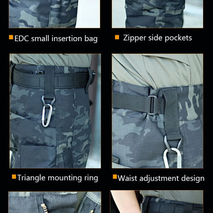 New Tactical Work Pants Men Outdoor Cargo Trousers Multi-pocket Waterproof Pant Autumn Spring Outdoor Workwear Hiking Trousers