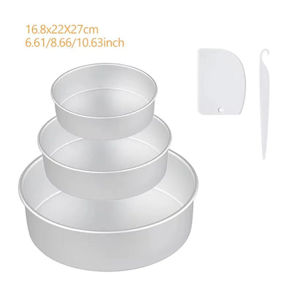 4/6/8/10/12inch Fixed Base Round Cake Pan Aluminum DIY Cakes Pastry Mould Cheesecake Mould  Nonstick Cake Tin Kitchen Tools