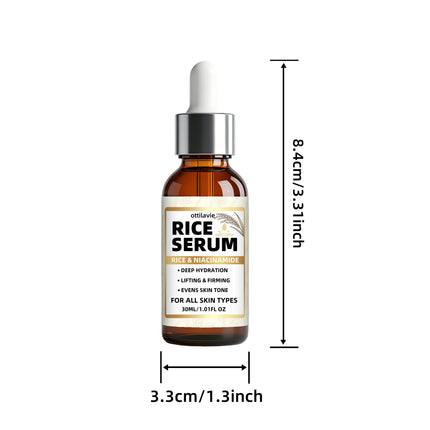 Rice Serum | Lift & Firm Skin, Intensely Hydrate | Suitable for Face, Neck & Body | All Skin Types | Day & Night Use Formula