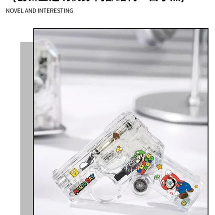 2025 New Creative Luminous Transparent Gyroscope Lighter 2-in-1 Folding Rotating Decompression Windproof Lighter Men's Gift