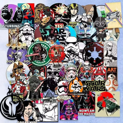 60 Star Wars cartoon graffiti skateboard creative personalized decorative stickers for mobile phones,luggage,waterproof stickers