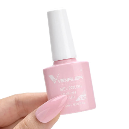 #758 Milky White Venalisa Nail Gel Polish Pearl Color Fall Nails TPO Free Long Wear Diamond Top Soak Off UV LED Gel Nail 7.5ml