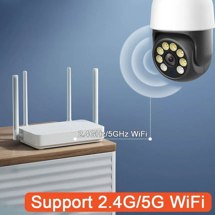 5MP HD Tuya WiFi IP Camera Outdoor Waterproof AI Human Detection ONVIF Smart Wireless CCTV Security Surveillance Outdoor Cam