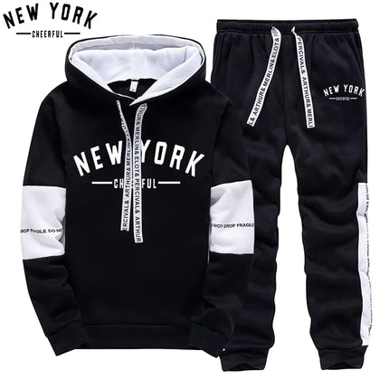 Men's Set/Hoodie/Pants Urban Fashion Autumn Casual Sports Hooded Pullover & Sweatpants Outdoor Street Comfort Hoodies Sportswear