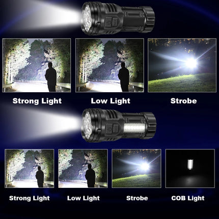 Powerful 3/9LED Flashlights USB Rechargeable High-Lumen Handheld Torch with Pen Clip Outdoor Magnetic Work Light Lantern