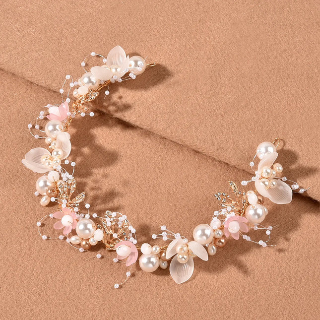 Chinese Hair Pins and Side Clips Flower Hairpins Retro Headband for Women Girls Fairy Rhinestones Hanfu Dress Hair Accessories