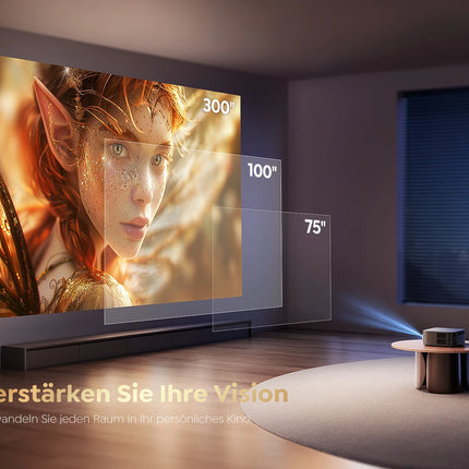FHD 1080P Projector Bluetooth WiFi Projector Netflix Officially & AI Auto Focus 1500 ANSI 30000 lumens Auto-focus 4K Support