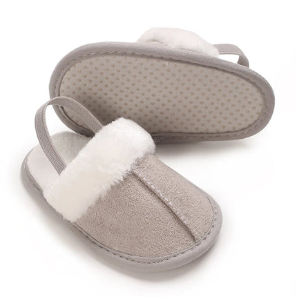 Newborn to 18 Months Children's Woolen Cotton Slippers Soft Soled Warm Baby Casual Shoes Cozy Footwear for Infants