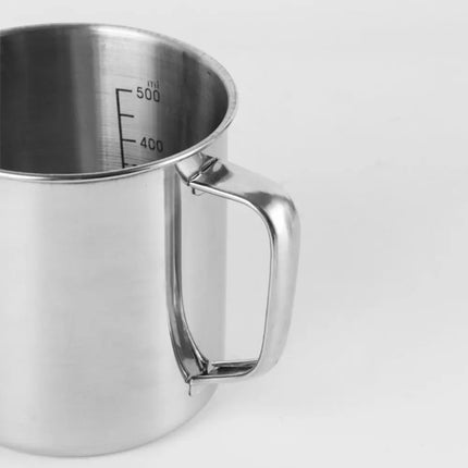 New Stainless Steel Laboratory Beaker Graduated 500ml Measuring Cups 1000ml Espresso Mugs Baking kitchen gadgets measuring cups and spoons