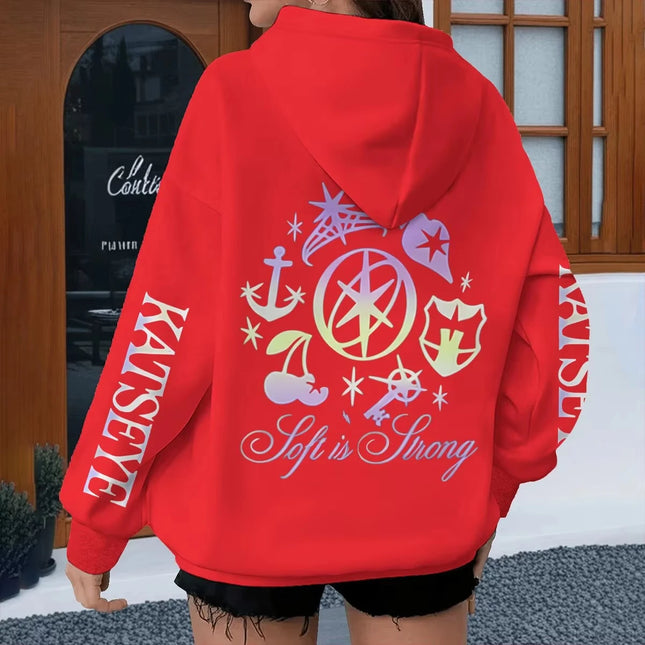 New Kpop Vintage Katseye Grunge Graphic Hoodies Women Men Pop Music Band Hoody Katseye Fashion HipHop Sweatshirt Harajuku Unisex
