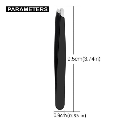 4Piece Stainless Steel Tweezer Set for Facial Hair Removal and Splinter Removal travel kit