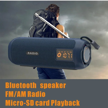 Multi-function Radio Portable Wireless Bluetooth Speaker with Display Screen Rechargeable Outdoor TF Card USB HIFI Soundbox