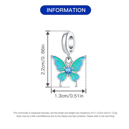 Orstarry Charm Silver 925 Beads Blue Series Fit Bracelet Charms DIY Original Fashion Pendants For Women Jewelry Trendy Gifts