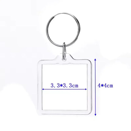 5/20pcs Transparent Photo Frame Keychain Tassels Snap-In Custom Insert Photo Acrylic Blank Keyring Clear Blank Picture Pendant