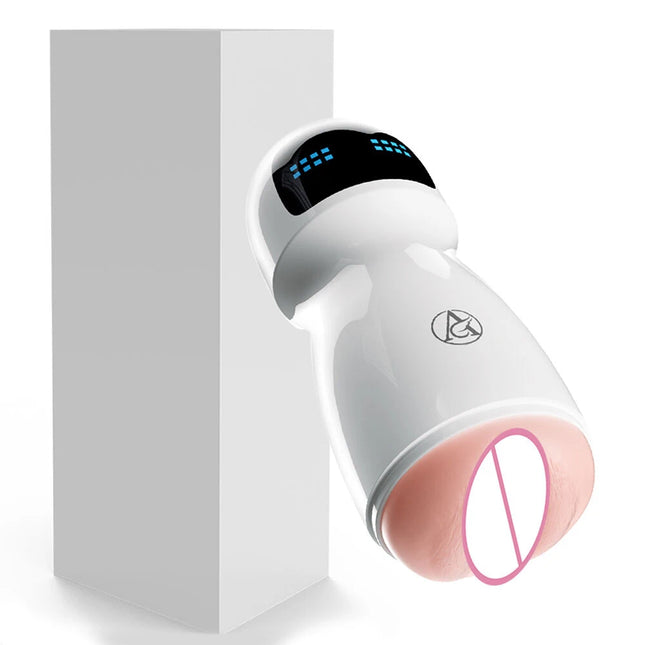 Automatic Male Masturbator Cup Vibration Blowjob Real Vagina Pocket Pussy Vibrating Bullet Penis Oral Adults Sex Toys For Men