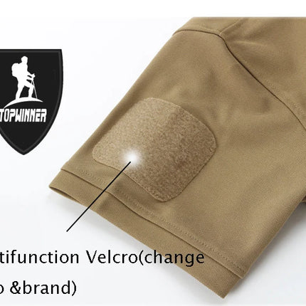 Men's Quick Dry Embroidered Polo Shirts Summer Custom Plus Size Military Clothes Tactical Plain Turn-down Army T-shirts