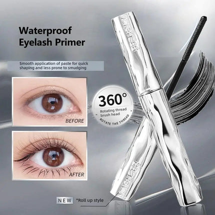 Lashes Mascara Waterproof Silk Fiber Mascara Black Long Curling Eyelash Extensions Non-clumping Eyes Makeup Cosmetics