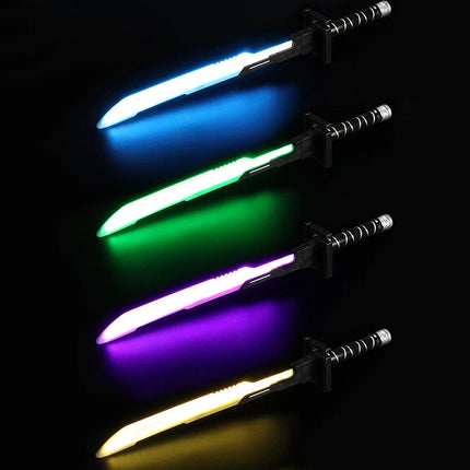 Cyberpunk 71cm Electronic Toy Luminous 2 in 1 Lightsaber Cosplay with Sound Effects Colorful Lights Electric Toy for Kid Adult