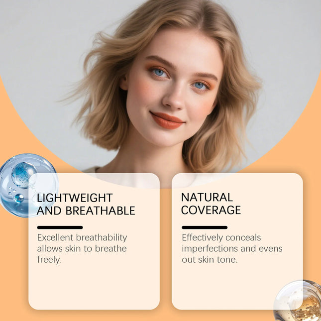 Cushion Foundation Full Coverage Glow Waterproof Long-Lasting Concealer Brightening Sunscreen Soft Korean Makeup Base Cosmetic